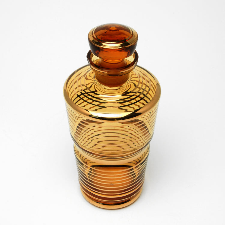 Decanter with glasses in Art Deco style, Czechoslovakia