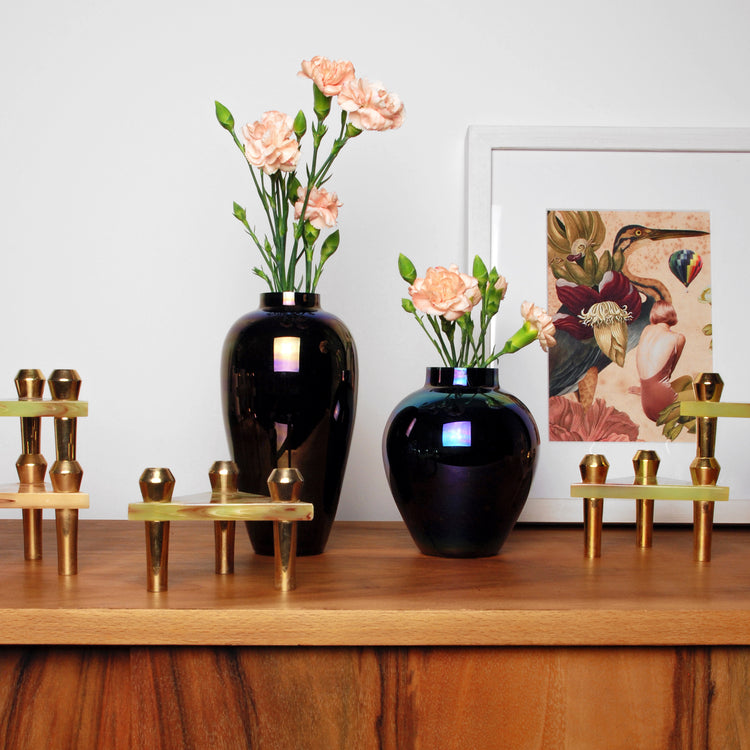 Iridescent vintage vase