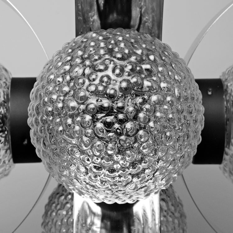Sputnik chandelier, Czechoslovakia, 1970s/80s