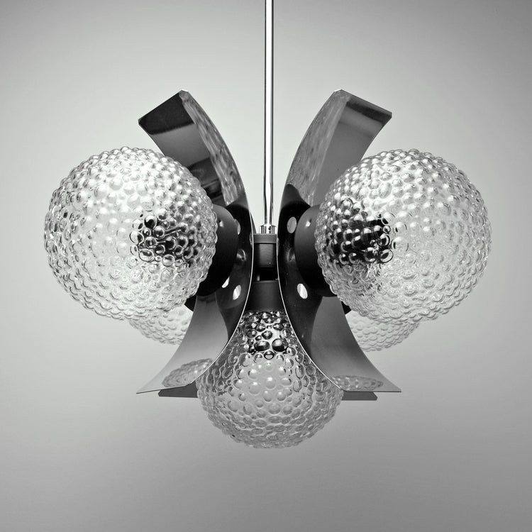 Sputnik chandelier, Czechoslovakia, 1970s/80s