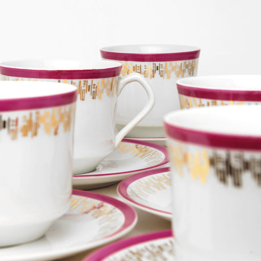 Set of 6 'Laura' cups, Czechoslovakia, 1970s