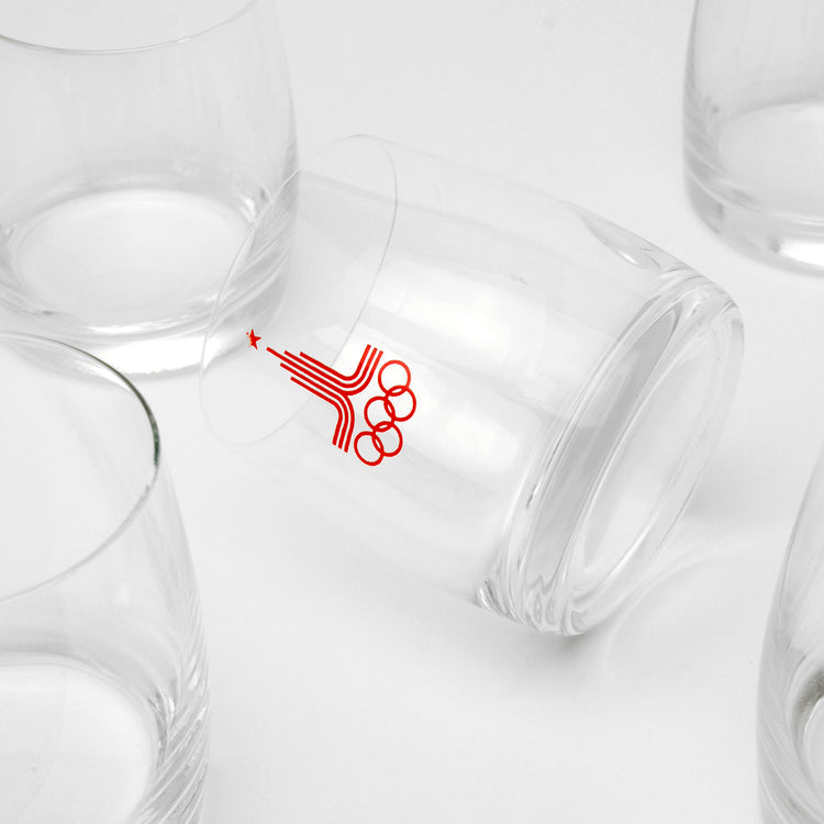 Set of 6 glasses, Moscow Olympics 1980, USSR