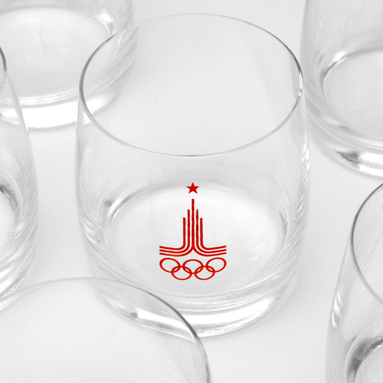 Set of 6 glasses, Moscow Olympics 1980, USSR