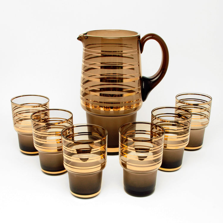 Art deco drinking set, Czechoslovakia, 1950s