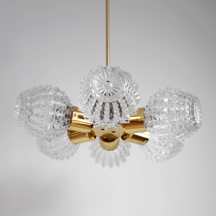 Sputnik chandelier, Czechoslovakia, 1970s