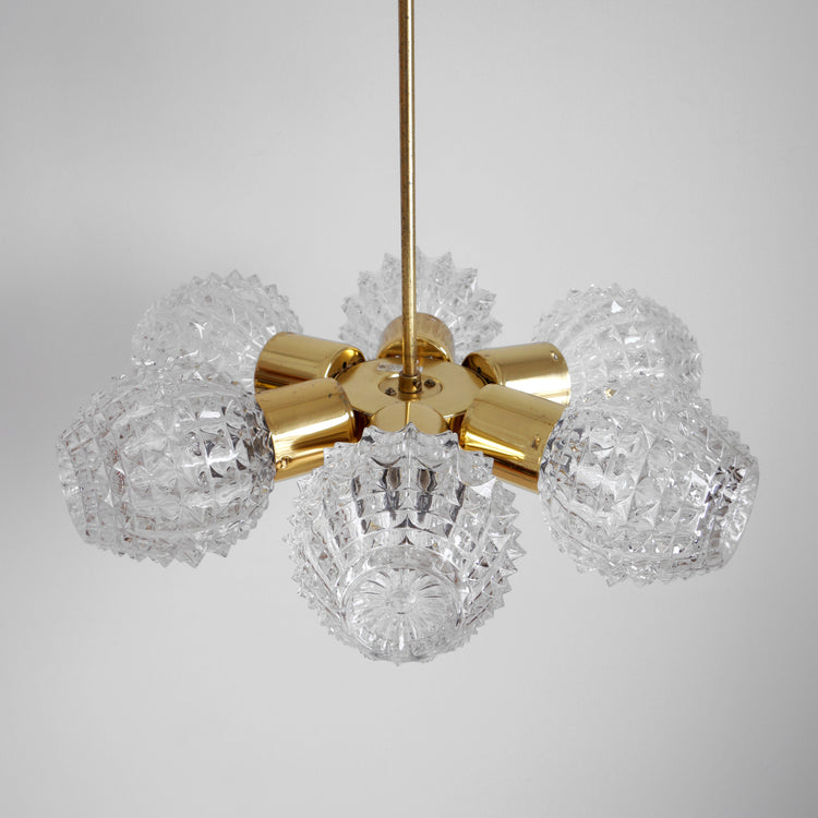 Sputnik chandelier, Czechoslovakia, 1970s