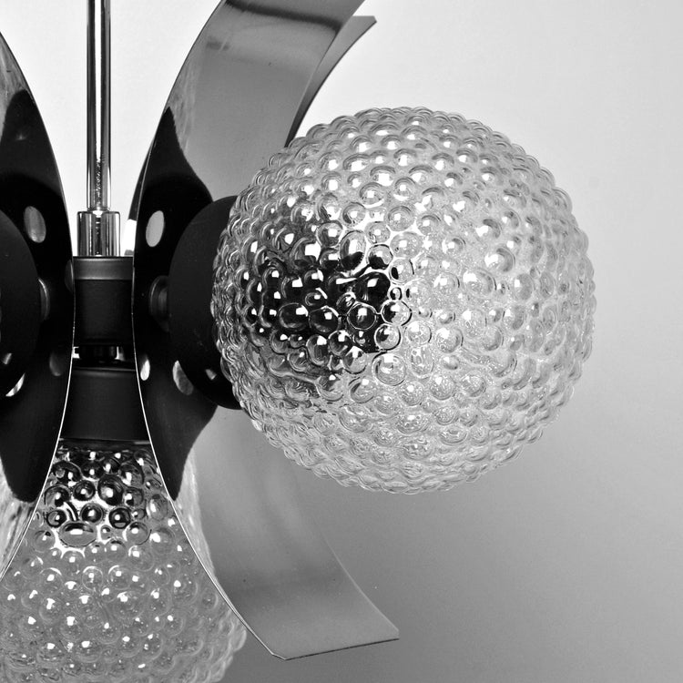 Sputnik chandelier, Czechoslovakia, 1970s/80s